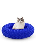 kedi kopek yuvarlak yatak pelus kedi kopek yatagi simit yatak mavi 50x40x12 cm 120280.jpg