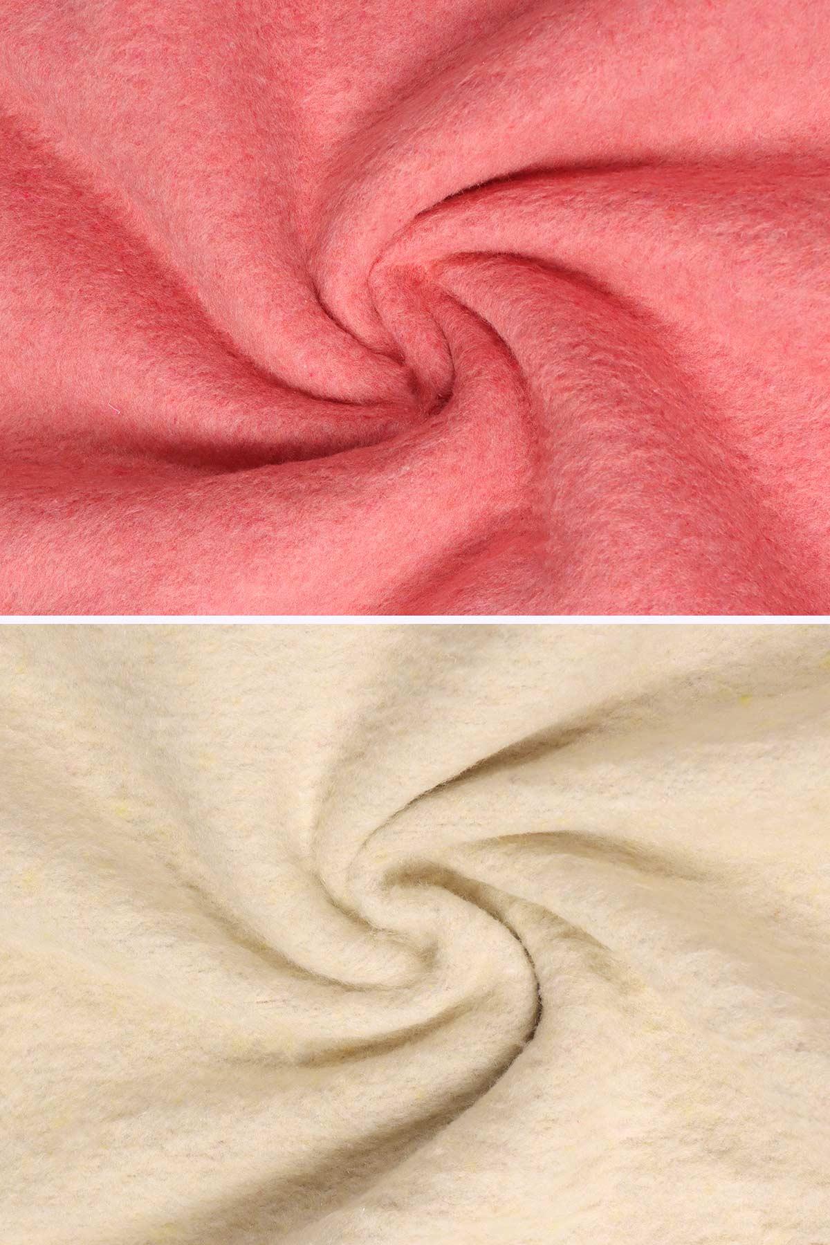 yesilhome tek kisilik pamuk battaniye cift tarafli battaniye pembe krem 120033.jpg