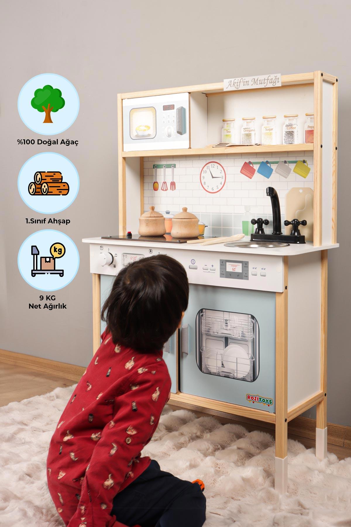 gri kulplu egitici ahsap montessori mutfak oyuncak seti hediye cocuk halisi dbk102 121775.jpg